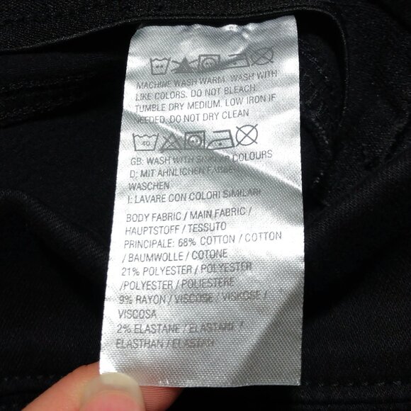 NWT Denim & Co Women's Pull-On Black Denim Jeggings Size 14P Petite - Picture 4 of 5